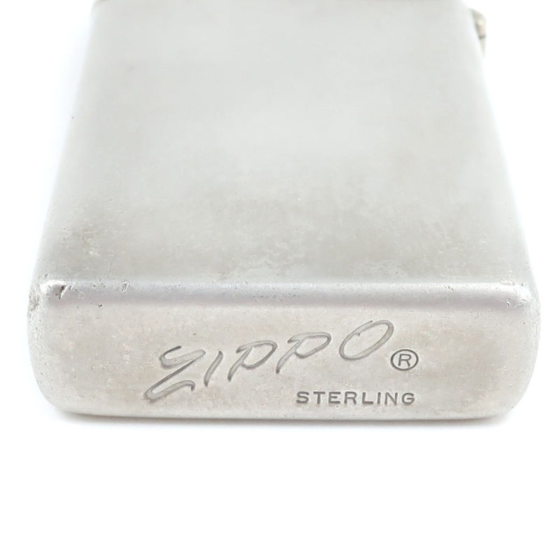 [Zippo] Zippo 
 Slim Jipper作家 
 旧徽标复古纯银纤毛Zippo _ _ _