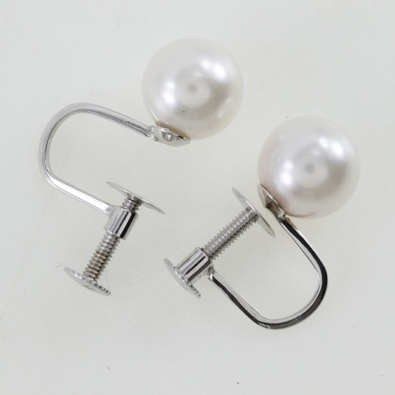 Arete de perlas 
7.3 mm K14 Gold White X Pearl Ladies A Rank