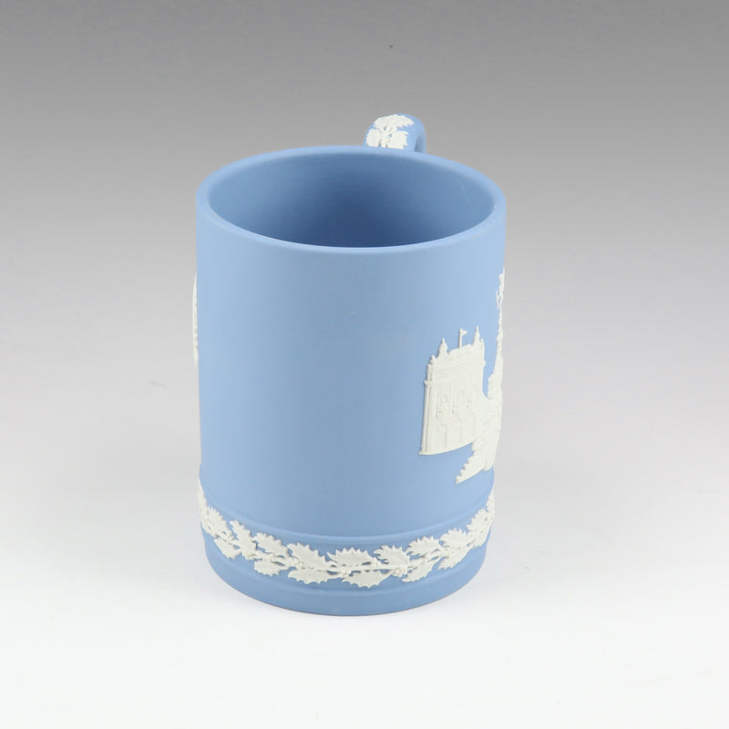 [Wedgwood] Wedgewood 
 Cabora de taza de Navidad de 1971 
 Jasper azul pálido 1971 mug_a+rango