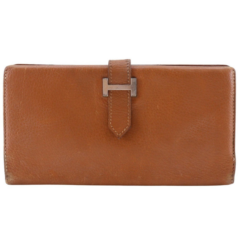 HERMES エルメス　ベアン　長財布 HERMES エルメス ベアン 2PLIS シルバー金具 長財布（小銭入れ