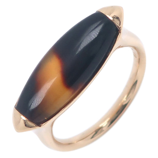 [4 ° C] Yon Sea Tiger Me Stone 11.5 Ring 18KYellow Gold x Tigers Eye Approximately 7.6g Tiger Eye Stone Ladies A-Rank