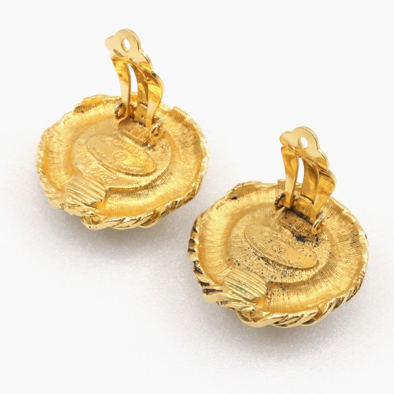 [Chanel] Chanel 
 Pendientes vintage 
 Chapado de oro x perla falsa alrededor de 22.5 g de damas vintage