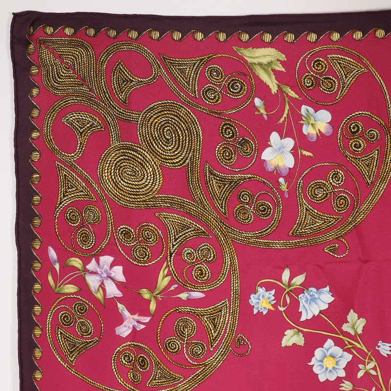 [Hermes] Hermes Care 90 Scarf Arabesques Arabesque Silk Red Carree90 Ladies A Rank