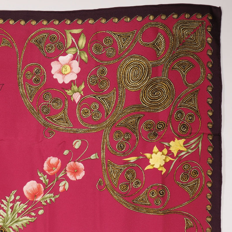 [Hermes] Hermes Care 90 Scarf Arabesques Arabesque Silk Red Carree90 Ladies A Rank