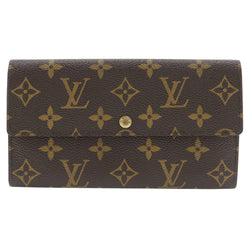 [路易威登]LOUIS VUITTON Portefeiulle Sarah 长钱包会标帆布快照按钮portefeiulle sarah unisex