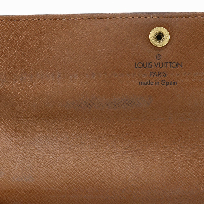 [Louis Vuitton]LOUIS VUITTON Portefeiulle Sarah Purse Monogram canvas snap button PorteFeiulle Sarah Unisex