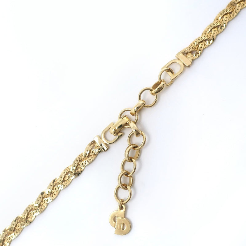 [DIOR] Christian Dior Necklace Gold Plating 약 11.5g Ladies A-Rank