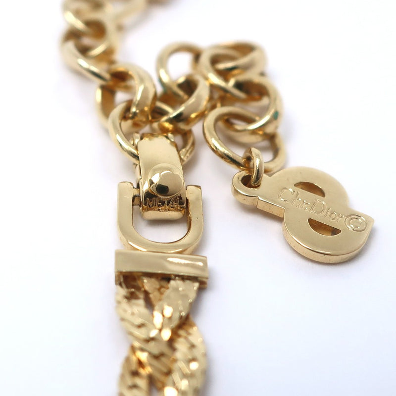 [DIOR] Christian Dior Necklace Gold Plating 약 11.5g Ladies A-Rank