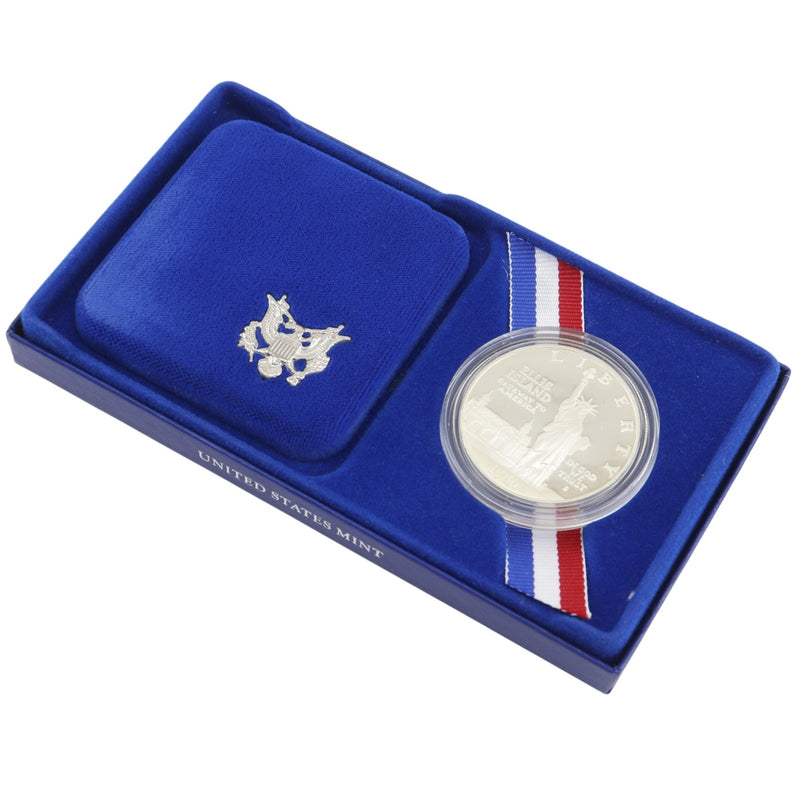 1986 USA Statue de la Liberté 1 Dollar Pièce d'Argent Preuve Argent 950 Pièce