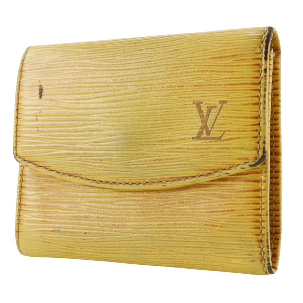 [Louis Vuitton] Louis Vuitton Radrow Coin Case M63309 Epireather Tashiri Yellow CA0935 Bouton Snap de tampon Ludlow Unisexe B-Rank