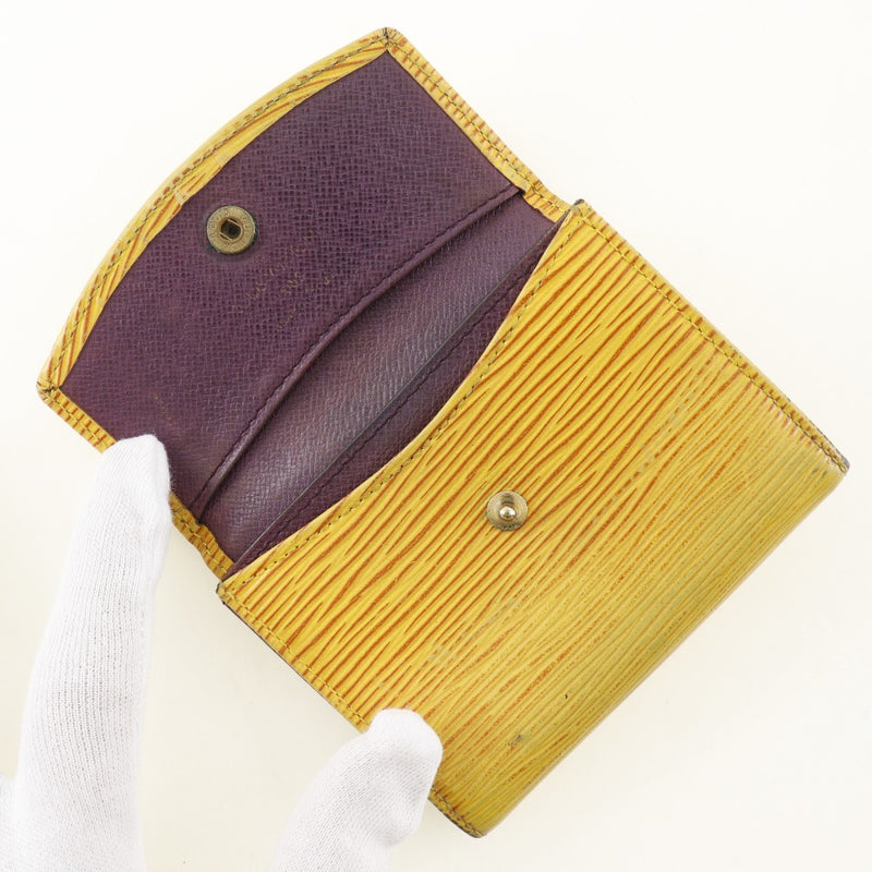 [Louis Vuitton] Louis Vuitton Radrow Coin Case M63309 Epireather Tashiri Yellow CA0935 Bouton Snap de tampon Ludlow Unisexe B-Rank