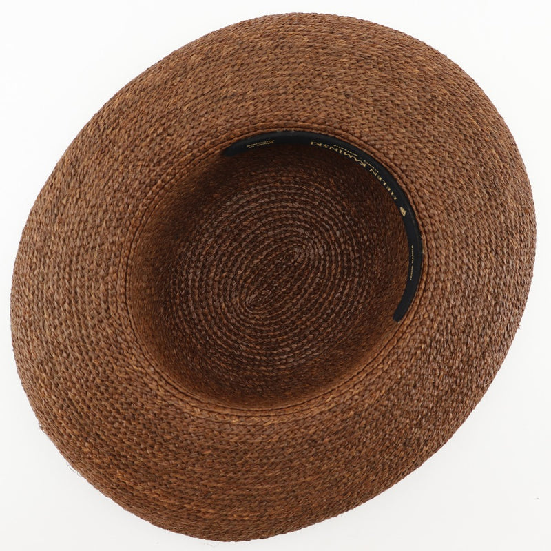 [Helen Kaminski] Helenkaminski Crown Hat Hat Newport Wide Brim Raffia Brown/Black Crown Hat Ladies A Rank