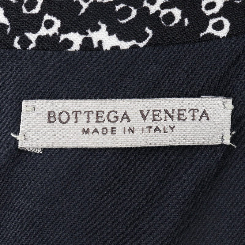 [Bottegaveneta] Bottega Veneta 
 背拉链连衣裙 
 假Cashkur 406063聚酯黑色/白色背部拉链女士