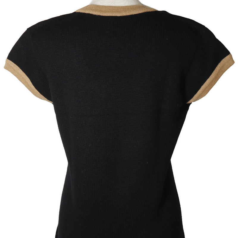 [Chanel] Chanel 
 Vestido de punto 
 Pocket de emblema 07A P31859K00572 Cashmere Black/Tea Knit Ladies A-Rank