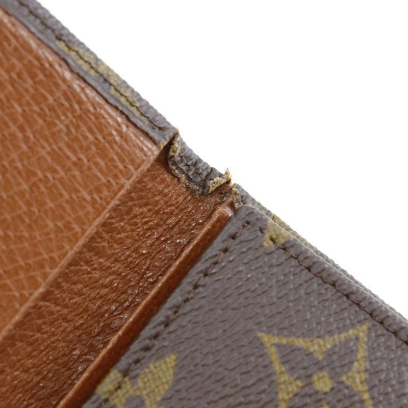 [Louis Vuitton]LOUIS VUITTON Caso de pasaporte Monograma Vintage Botón Snap de té unisex