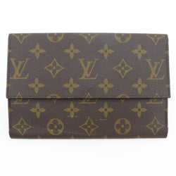 [路易威登]LOUIS VUITTON 护照案例复古会标帆布茶快照按钮