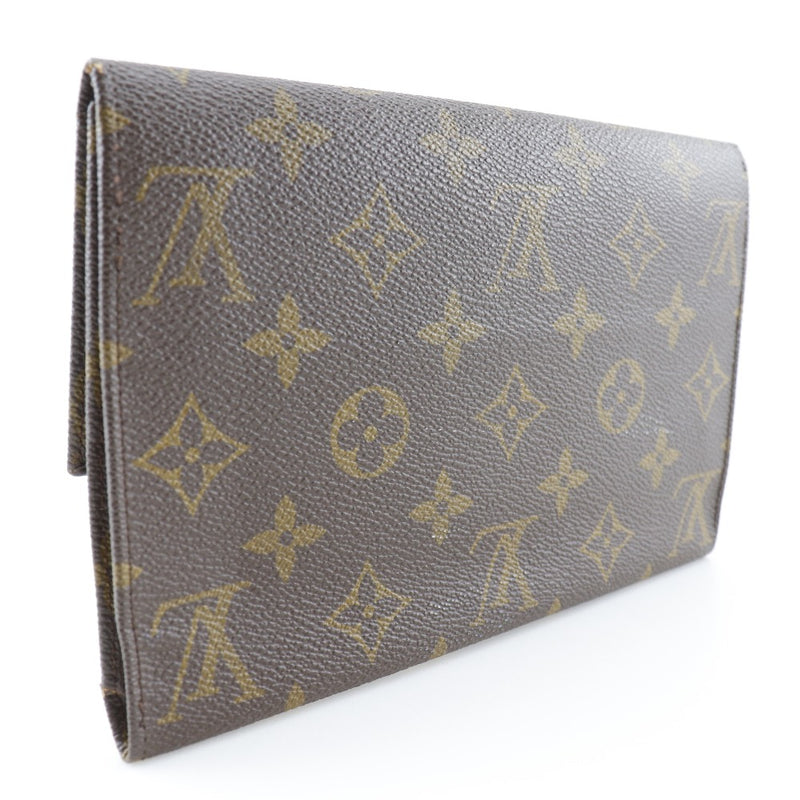 [Louis Vuitton] Louis Vuitton Passeport Case monogramme Vintage Canvas Thé Snap Bouton Unisexe