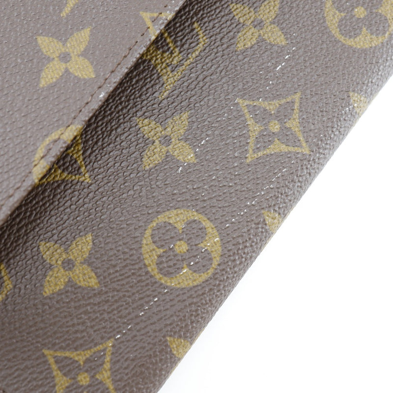 [Louis Vuitton]LOUIS VUITTON Caso de pasaporte Monograma Vintage Botón Snap de té unisex