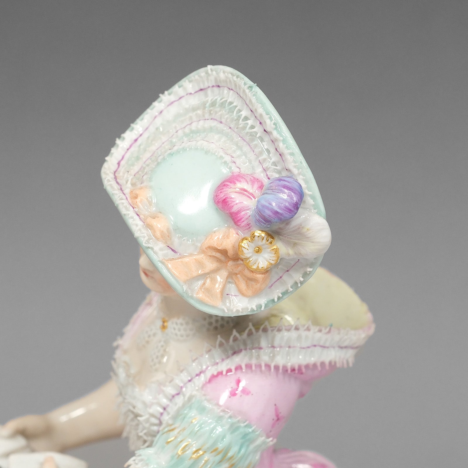 Meissen】マイセン トランプする女性 カードプレイヤー 置物 オブジェ