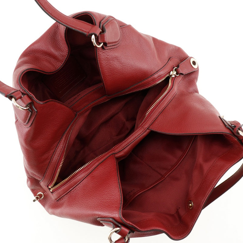 [Coach] Coach Eddy Bag 33547 Épaule rouge en cuir met A5 Fixer Edy Ladies