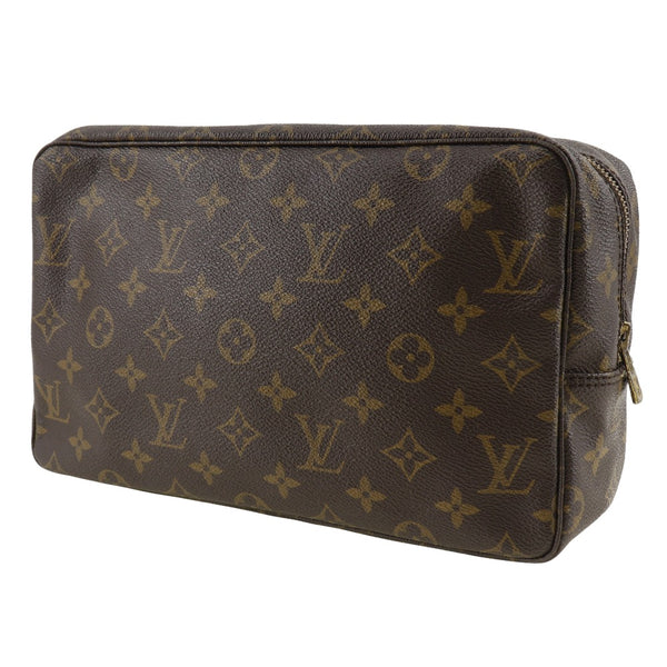 [Louis Vuitton]LOUIS VUITTON TruestCrackingTait 28 pouch Cosmetics Pouch M47522 Monogram canvas Brown 883th engraving Fastener Truth Cracking Ty 28 Unisex