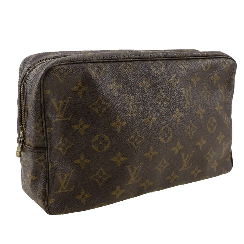 [Louis Vuitton]LOUIS VUITTON TruestCrackingTait 28 pouch Cosmetics Pouch M47522 Monogram canvas Brown 883th engraving Fastener Truth Cracking Ty 28 Unisex