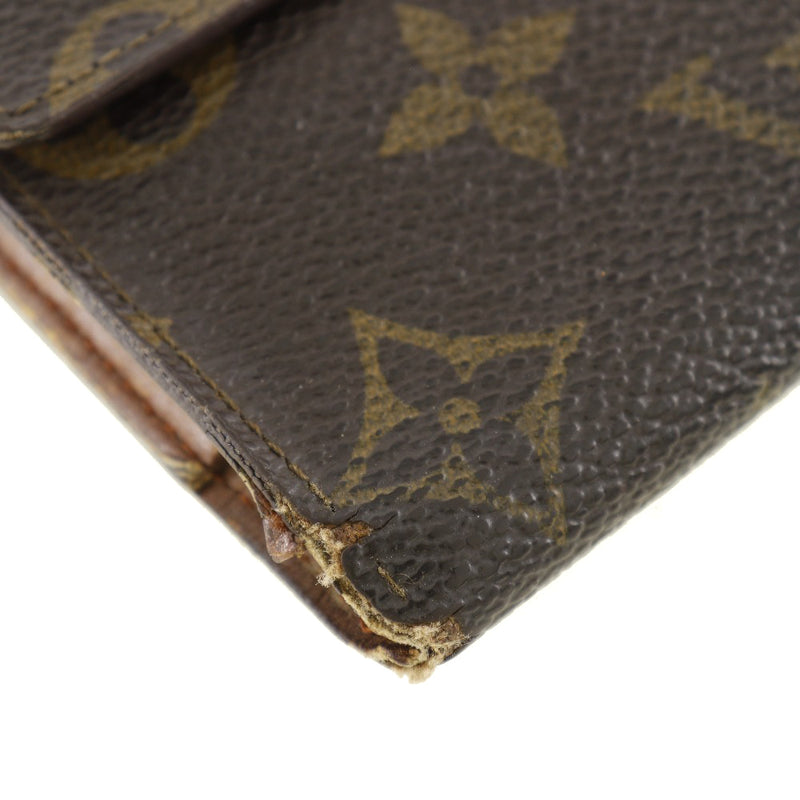 [Louis Vuitton]LOUIS VUITTON Porte TresorInternational three -foldWallet M61215 Monogram canvas Brown Mi0970 engraved snap button PORTE TRESOR INTERNATIONAL Unisex B-Rank