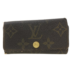 [Louis Vuitton]LOUIS VUITTON Mulltikure 4 Case de teclas Malletier M62631 Monogram Canvas Tea FH0960 Botón Snap grabado Multículo 4 Unisex B-Rank