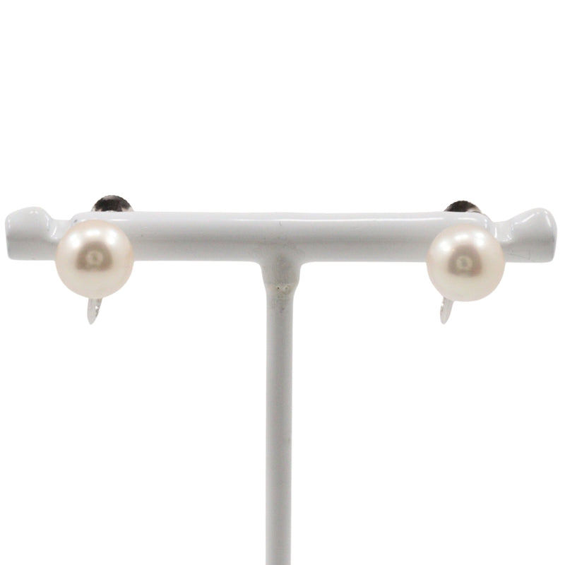 [TASAKI] Tasaki Pearl Earring 8.5mm Pearl x K14 White Gold Approximately 3.1g Pearl Ladies A Rank