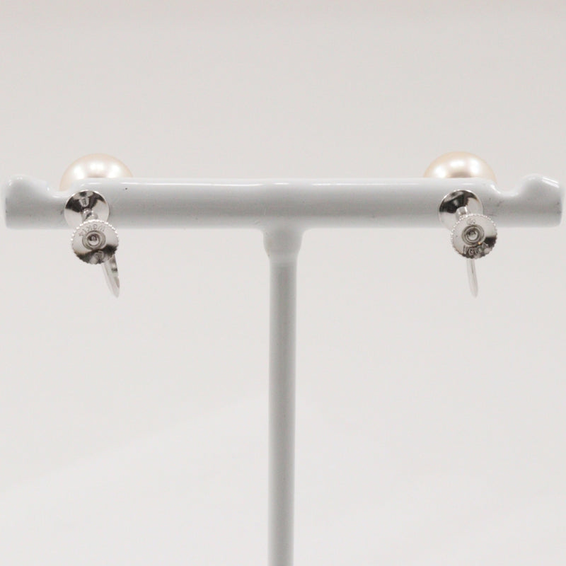 [TASAKI] Tasaki Pearl Earring 8.5mm Pearl x K14 White Gold Approximately 3.1g Pearl Ladies A Rank