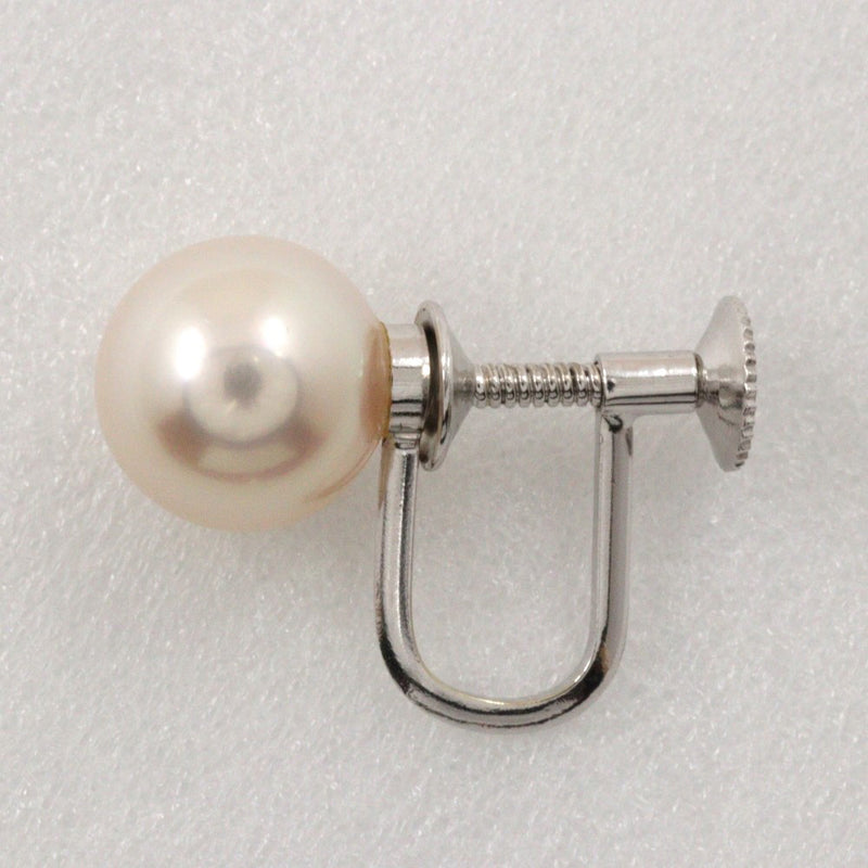 [TASAKI] Tasaki Pearl Earring 8.5mm Pearl x K14 White Gold Approximately 3.1g Pearl Ladies A Rank