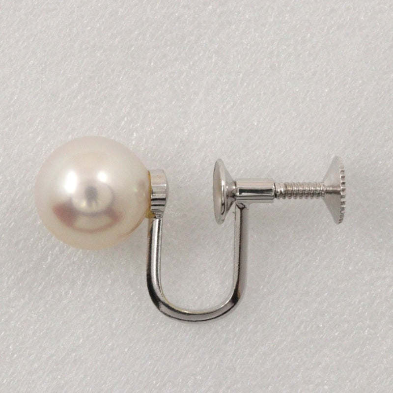 [TASAKI] Tasaki Pearl Earring 8.5mm Pearl x K14 White Gold Approximately 3.1g Pearl Ladies A Rank