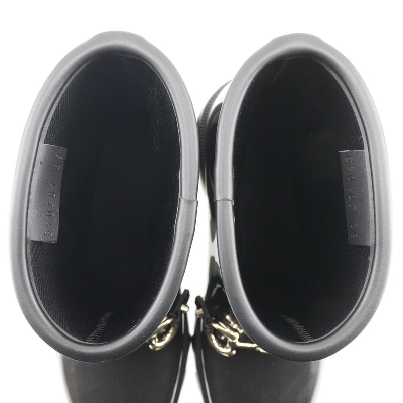 [Gucci] Gucci 
 Zapatos de lluvia 
 Bit de manguera de tobillo 670407 JCCP0 1000 RABER NEGRAS DE LAS NEGRAS A-Rank