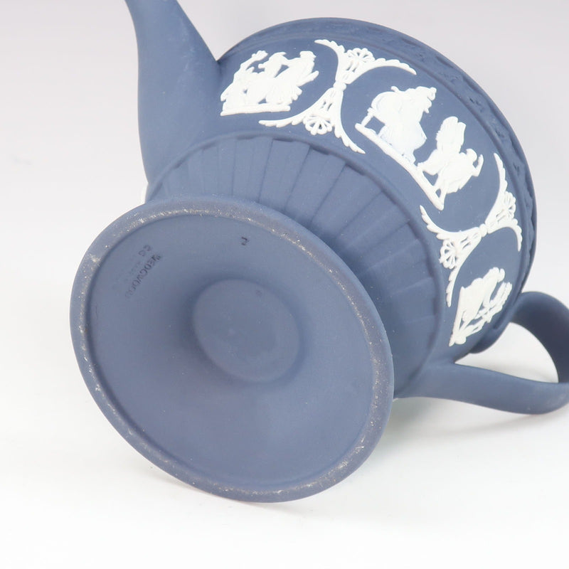 【Wedgwood】ウェッジウッド
 ジャスパー ポートランドブルー 食器
 ミニティーポット jasper portland blue _Aランク