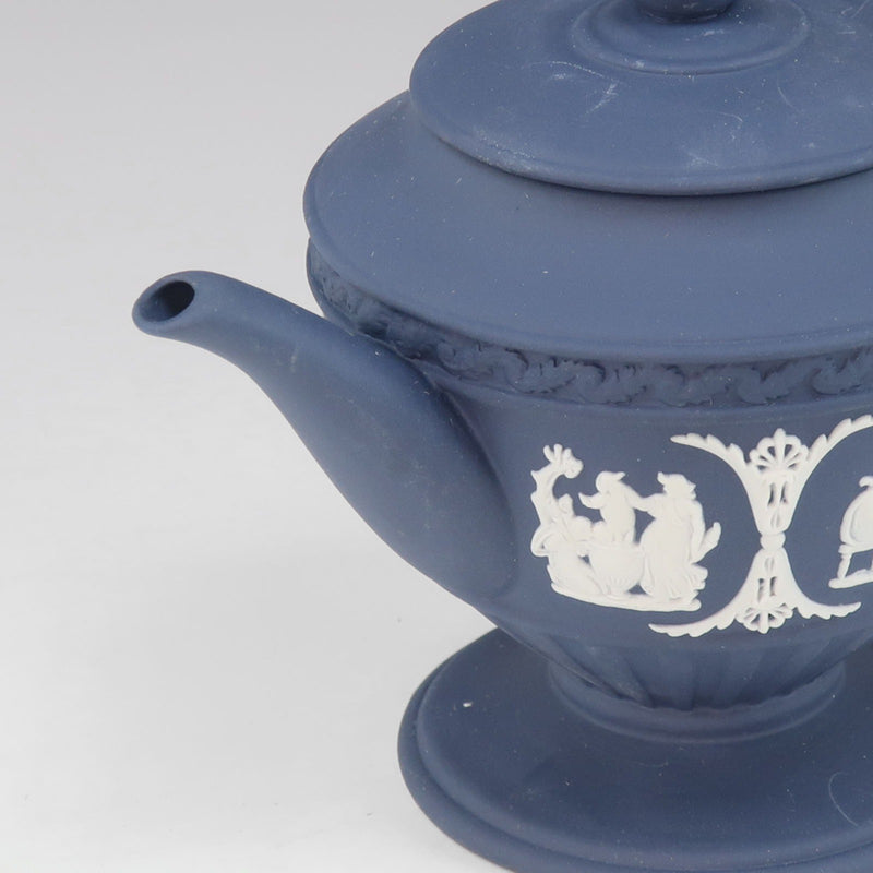 [Wedgwood] Wedgewood Jasper Port Land Land Blue Table Varelle Pot Jasper Portland Blue_A Rank