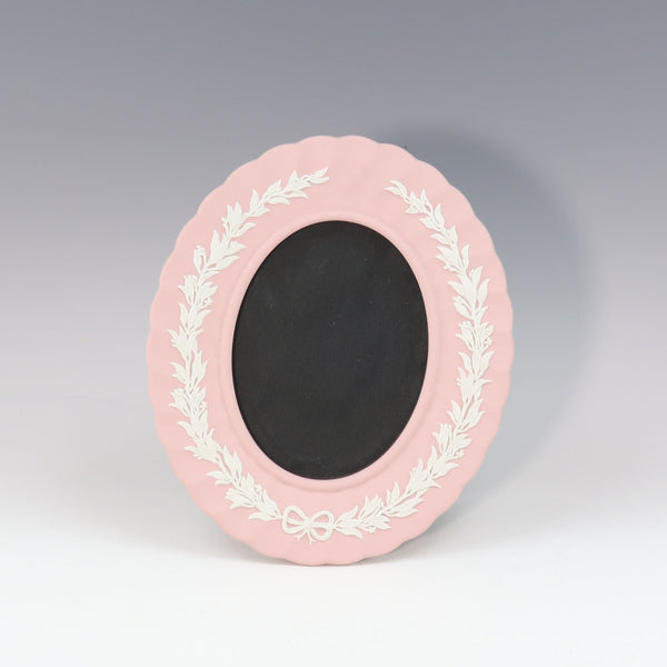 [Wedgwood] Wedgewood 
 Oval photo stand photo stand object 
 Jasper Raspberry Pink OVAL PHOTO STAND _