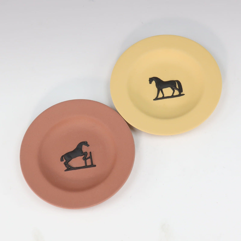 [Wedgwood] Wedgewood 
 Horse object 
 Jasper Plate × 2 HORSE_A Rank