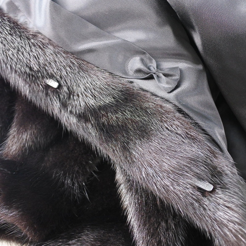 Free size fur coat 
 Mink Black Free SIZE Ladies A Rank