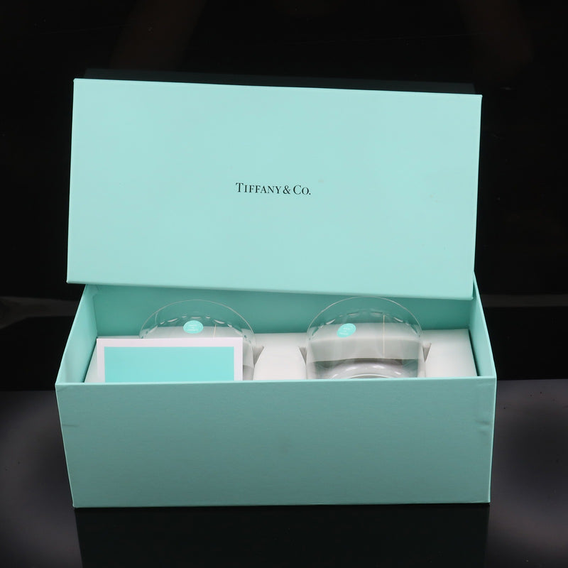 [Tiffany＆Co。]TIFFANY&Co.
 摇摆餐具 
 玻璃杯x 2水晶摇摆_a+等级