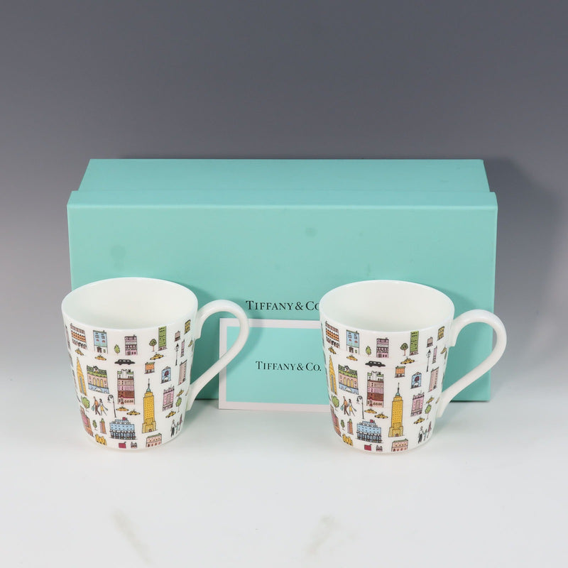 【TIFFANY&Co.】ティファニー
 5thアベニュー 食器
 マグカップ×2 5th Avenue _Sランク