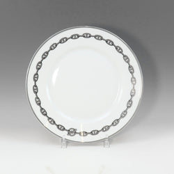 [HERMES] Hermes Chaine d’Ancre Silver Tableware 27cm Plate Porcelain CHAINE D'Ancre Silver_