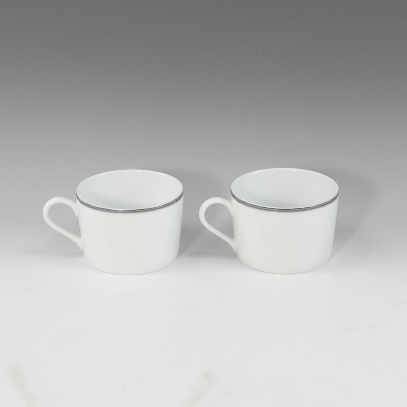 [Hermes] Hermes Chaine d’Ancre Silver Testament Cup & Saucer × 2 porcelana cadena de plata _a rango