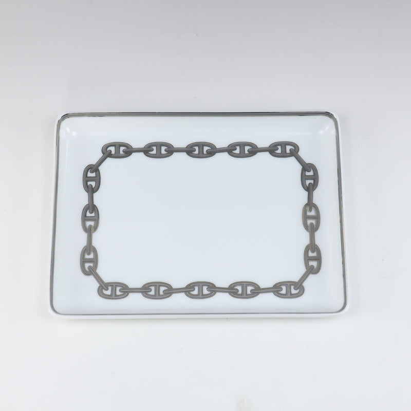 [HERMES] Hermes Chaine d’Ancre Silver Tableware Square Plate x 2 CHAINE D'Ancre Silver_s Rank