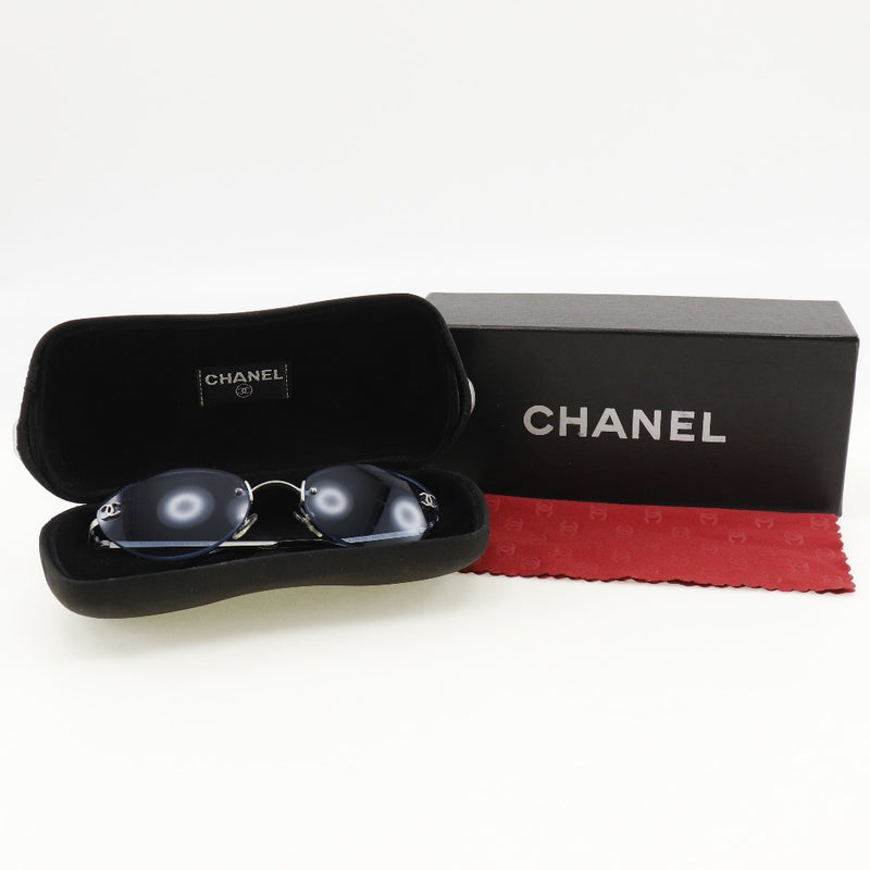 [CHANEL] Chanel COCO Mark Sunglasses 4003 PlatStick Blue COCO Mark Ladies A-Rank