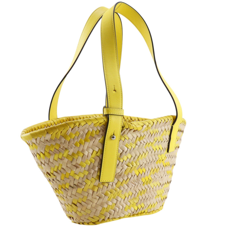 美品 LOEWE バスケットバッグ ナチュラル イエロー スモール LOEWE