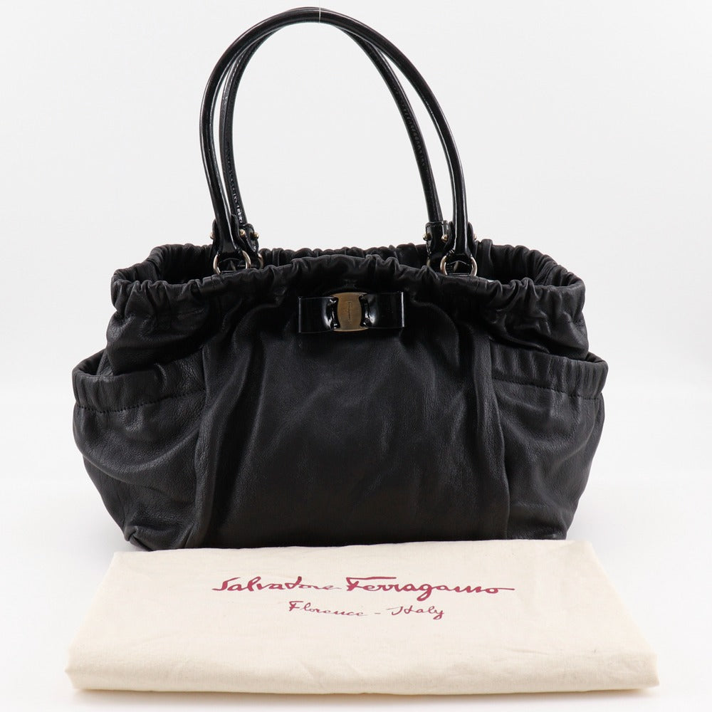 新品未使用 サルヴァトーレフェラガモ ヴァラリボン 黒 6 1/2 D 裏張り済 Salvatore Ferragamo】サルヴァトーレフェラガモ ヴァラリボン