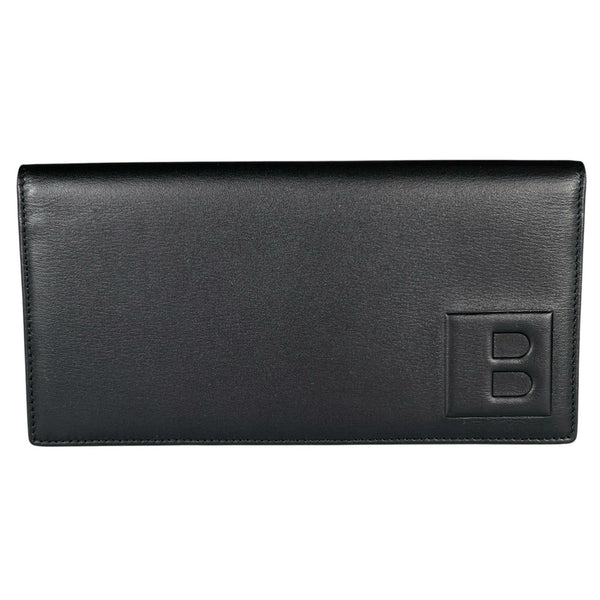 [BALLY] Barry 
 Compartimento para billetes con logo B 
 Calf negro abierto B logo hombre A rango
