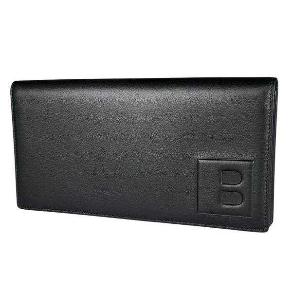 [BALLY] Barry 
 Compartimento para billetes con logo B 
 Calf negro abierto B logo hombre A rango