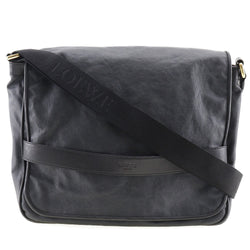 [LOEWE] Loewe 
 Shoulder bag 
 345.81.759 Coating canvas black diagonal flap men