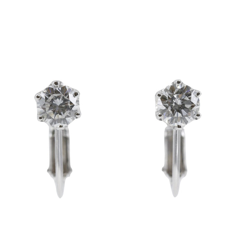 귀걸이 
 K14 화이트 골드 x 다이아몬드 0.512/0.506 조각 약. 2.2g 레이디스 A랭크